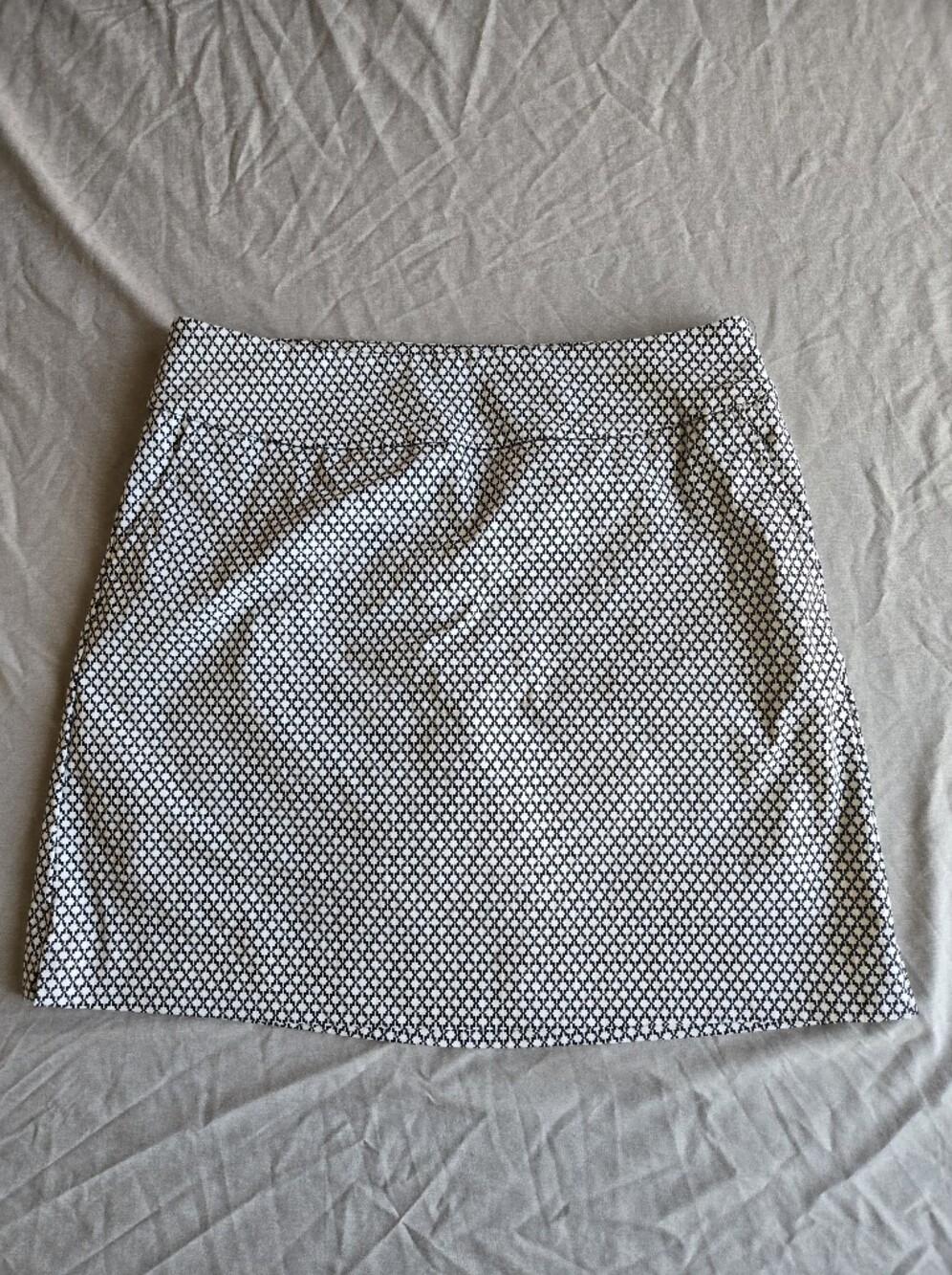 Geometric Black and White Mini Skort